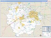 Fort Bend, Tx Carrier Route Wall Map